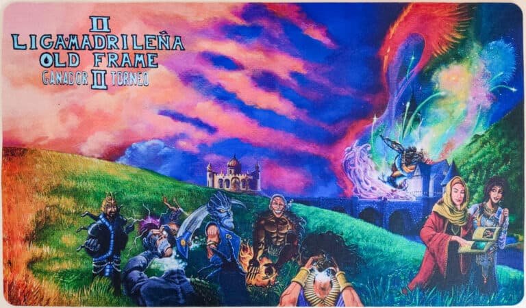 Playmat given as a prize to the winner of the II Old Frame League Madrid - Day 2.
